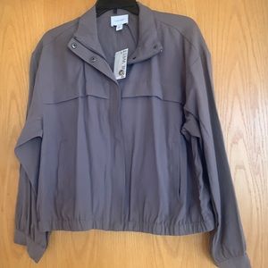 Nine West utility jacket.  Size M.  Purple.  Zip front with snap closure.  NWT